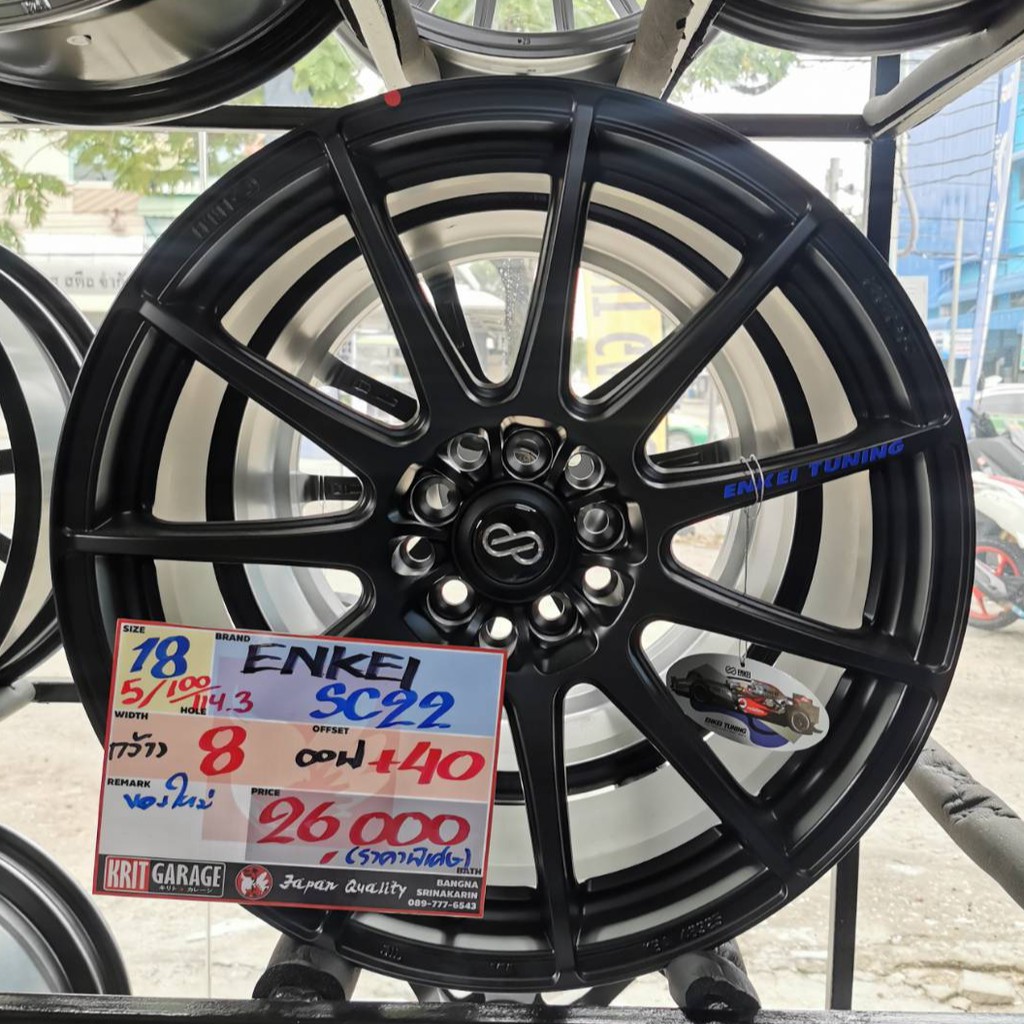 ล้อแม็กซ์ญี่ปุ่นแท้ของใหม่ ENKEI SC22 ขอบ18นิ้ว 5รู100 หรือ 114.3 กว้าง8นิ้ว ออฟ40