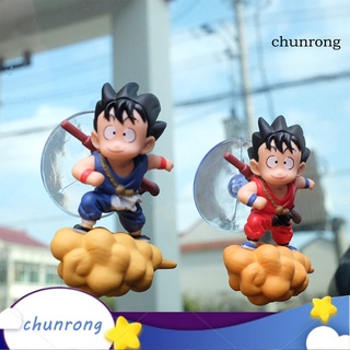 Cr-Cute Dragon Ball Goku โมเดลฟิกเกอร์ Pvc ติดกระจกหน้าต่างรถยนต์