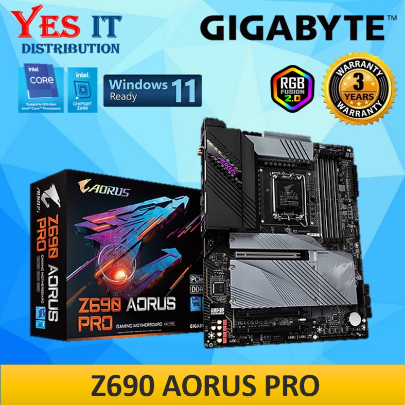 เมนบอร์ดสําหรับเล่นเกม Gigabyte Z690 AORUS PRO DDR5 LGA 1700 ATX