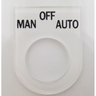 ป้ายเนมเพลท ตู้คอนโทรล MAN OFF AUTO