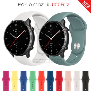 สายรัดซิลิโคน สําหรับ Xiaomi Huami Amazfit GTR 4/GTR 3/3Pro / GTR 2/2E/2eSIM สายรัดข้อมือ สมาร์ทวอทช์ ยาง Amazfit GTR 47MM สร้อยข้อมือ กีฬา