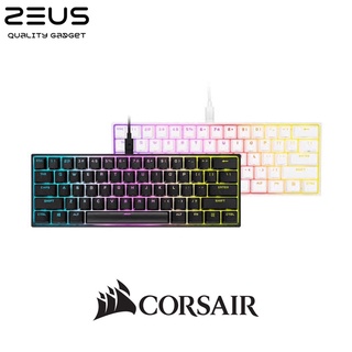 CORSAIR GAMING KEYBOARD K65 RGB MINI WHITE &amp; BLACK MX RGB RED คีย์บอร์ด รับประกันศูนย์ไทย