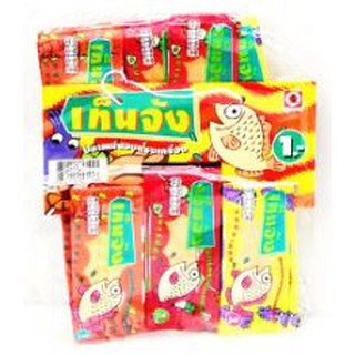 เท็นจัง ปลาแผ่นอบทรงเครื่อง รวมรส ขนาด 1.7กรัม ยกแพ็ค 60ซอง TENJUNG FISH SNACK MIX