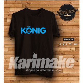 เสื้อยืดผ้าฝ้ายพิมพ์ลายแฟชั่น เสื้อยืด พิมพ์ลายโลโก้ Konig Racing สําหรับยานยนต์