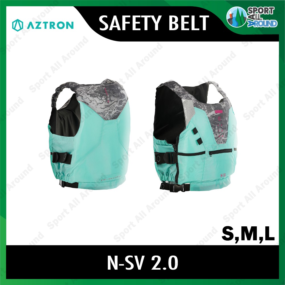 Aztron Nylon Safety Vest (สีเขียวมิ้นท์) เสื้อชูชีพช่วยลอยตัว แบบครึ่งตัว วัสดุไนล่อน แข็งแรงและน้ำห