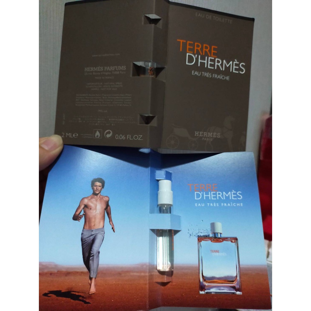 ของแท้ 2 mL. Hermes Terre d'Hermes eau tres fraiche น้ำหอม ของขวัญ น้ำหอมผู้ชาย pourhomme hermes