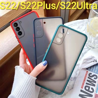 S22(พร้​อมส่งในไทย)เคสขอบนิ่มหลังแข็งขุ่นคลุมกล้องSamsung Galaxy S22/S22Plus/S22Ultra