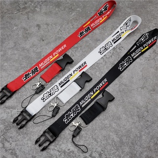 Mugen Power Lanyard Cellphone JDM Refitting Racing Car Keychain ID Holder Mobile Neck Strap with Quick Release