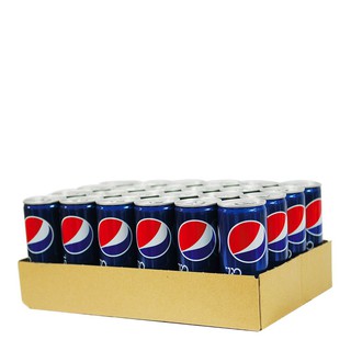 เป๊ปซี่ เครื่องดื่มน้ำอัดลม สลิมแคน ขนาด245 มล. แพ็ค 24 ชิ้น. Pepsi Carbonated Carbon Drink Slimcan Size 245 ml. Pack 24