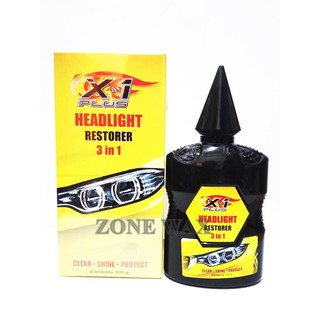 ครีมขัดพร้อมปรับสภาพโคมไฟหน้ารถเอ็กซ์วันพลัสสูตรพิเศษ HEADLIGHT RESTORER 3 IN 1 X-1Plus ใช้ได้ทั้งรถยนต์และรถมอไซต์