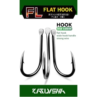[พร้อมส่ง] ตะขอเบ็ดตกปลา เหล็กคาร์บอน 11 30 ชิ้น#-20# ตะขอเบ็ดตกปลา แบบแบน อุปกรณ์เสริม