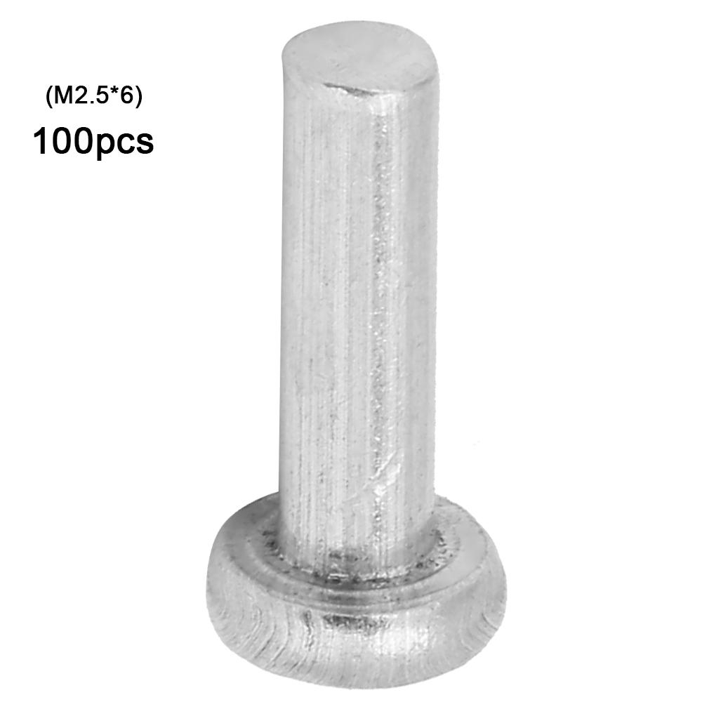 100pcs M2.5*6/8/10mm Flat Head Aluminum Rivets Solid Rivets