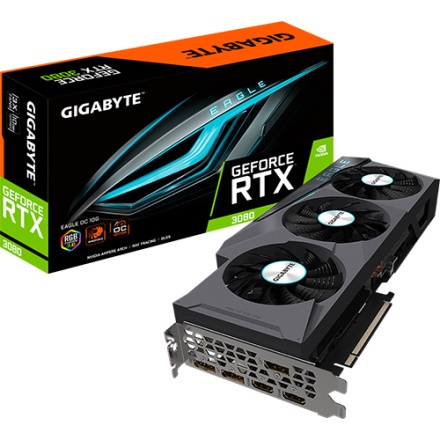 Gigabyte GeForce RTX 3080 EAGLE OC 10GB GDDR6X Rev 2.0 (GV-N3080EAGLE OC-10GD)(LHR)
