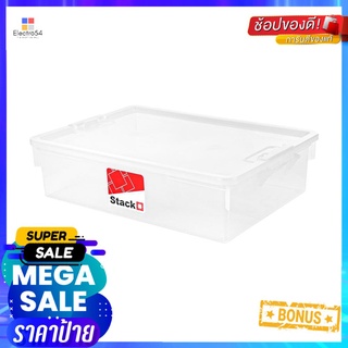 กล่องเก็บของ ฝาล็อค STACKO 6656 16 ลิตร สีใสSTORAGE BOX STACKO 6656 16L CLEAR