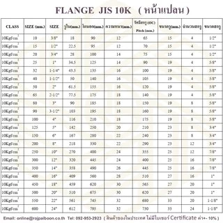 หน้าแปลนเหล็กเชื่อม 10K ขนาด 3 - 4 นิ้ว