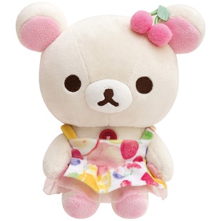 ตุ๊กตา Rilakkuma Fruits ไซส์ S แบบ Korilakkuma Cherry ขนาด 15 x 14.5 x 8.5 ซม.