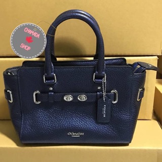 🍃Coach swagger ขนาด 10” สีน้ำเงินเมทัลลิค