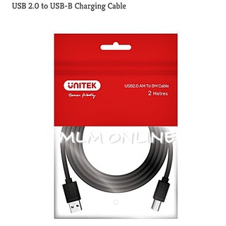 Unitek USB Cable Printer Lead Type A to B Male High Speed Scanner Printer Cable สายพริ้นเตอร์ - สแกนเนอร์ รับประกัน 2 ปี