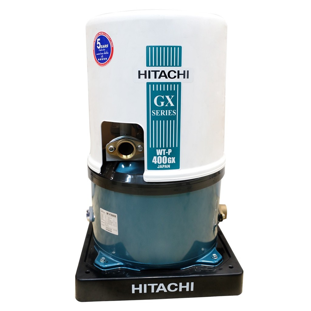 HITACHI ปั๊มน้ำอัตโนมัติ รุ่น WT-P400GX2 กำลังมอเตอร์ : 400 W ระยะการส่งน้ำแนวตั้ง : 20 เมตร