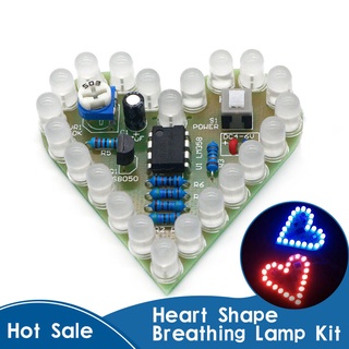 ชุดบัดกรีไฟฟ้า PCB LED รูปหัวใจ DC 4V-6V สําหรับเรียนรู้