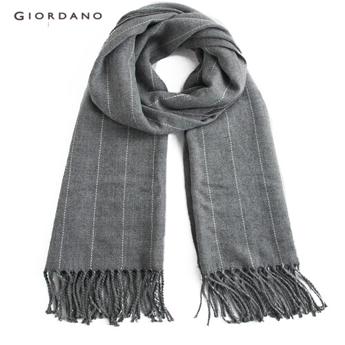 GIORDANO MEN Fringed stripe scarf 01289003