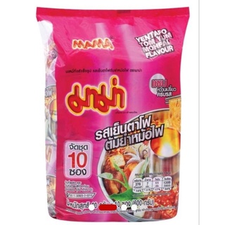 มาม่า บะหมี่กึ่งสำเร็จรูป รสเย็นตาโฟต้มยำหม้อไฟ 60กรัม แพ็ค10