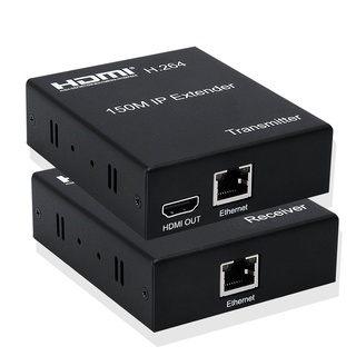 ตัวขยาย HDMI 150 ม. ผ่านอีเธอร์เน็ต TCP IP ผ่านสายเคเบิล Cat5e 6 เดี่ยว รองรับตัวส่งสัญญาณ 1 เป็นตัวรับสัญญาณหลายตัวผ่านสวิตช์เครือข่าย