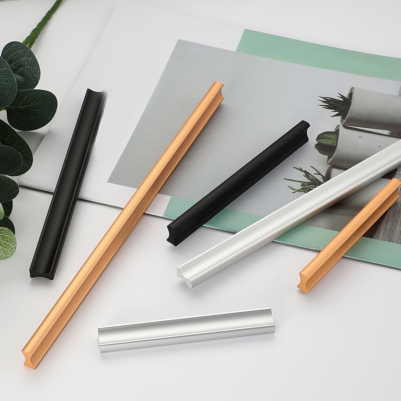 Yaexit มือจับตู้เสื้อผ้า ตู้กับข้าว สีดํา และลูกบิด