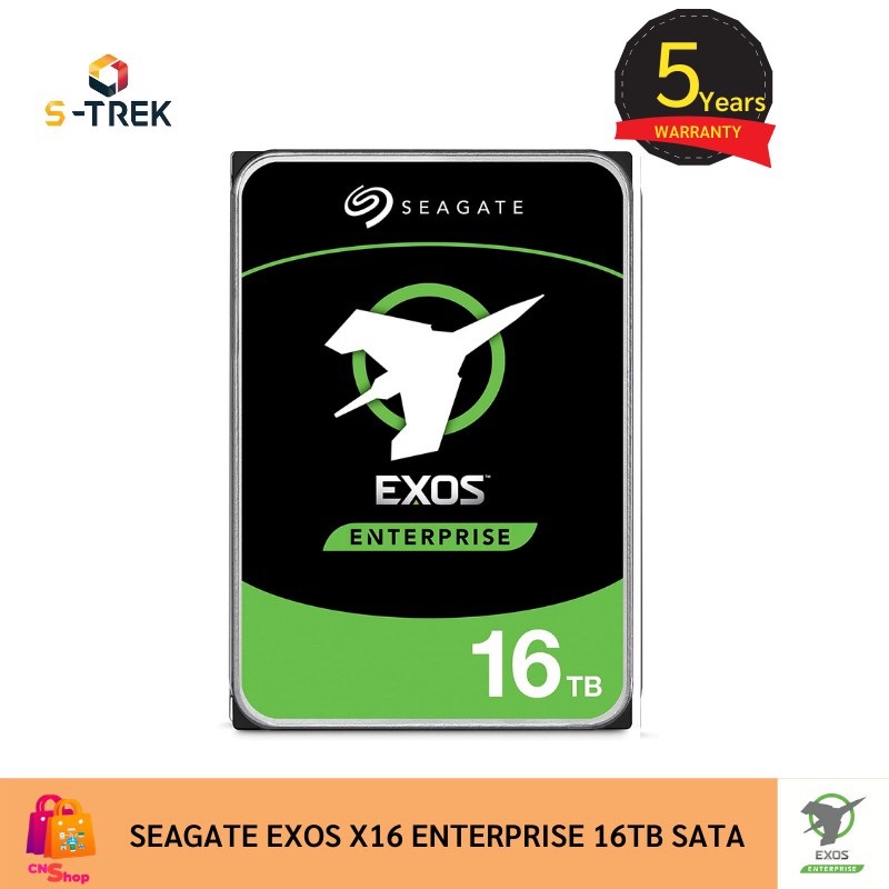 Seagate 16TB Exos X16 HDD 3.5” 7200RPM C/256MB SATA 6GB/s