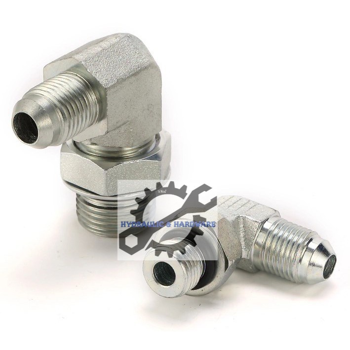 A5GN-07-07N ถึง A5GN-17-12N JIC x SAE LOCK NUT ELBOW HYDRAULIC ADAPTER
