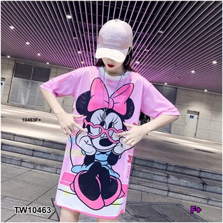 TwinsShopVip💗พร้อมส่ง TW10463 เดรสมิกกี้โเวอร์ไซส์ Oversized Mickey DressOversized Mickey DressOversized Micke