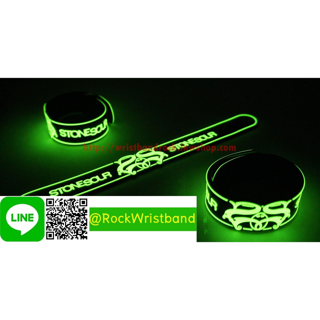 STONE SOUR ขายริสแบนด์เรืองแสง  SSR271GA Wristband กำไลข้อมือวงร็อค