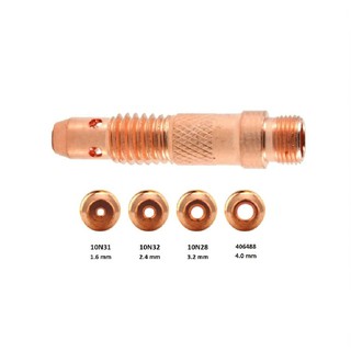 collet body คอลเลทนอก สลิปนอกจับเข็มทังสเตน จำปาจับ หัวเชือมTIG อาร์กอนWP17 26 18  10N31 10N32 10N281.6 2.4 3.2 mm.(มม.)