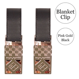 ที่หนีบผ้าห่ม(1แถม1)สำหรับรถเข็น คาร์ซีส LUXURIOUS BLANKET CLIPS  (Pinkgold PU Black)