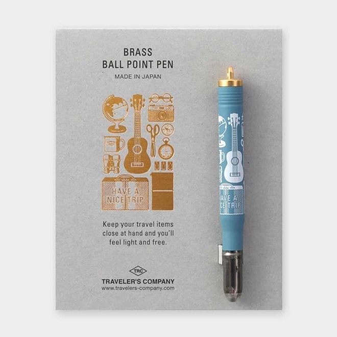 TRAVELER'S COMPANY Brass Ballpoint Pen Travel Tools (D07100815) l ปากกาทองเหลือง ด้ามสกรีนลาย Travel Tools