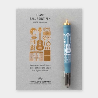 TRAVELERS COMPANY Brass Ballpoint Pen Travel Tools (D07100815) l ปากกาทองเหลือง ด้ามสกรีนลาย Travel Tools