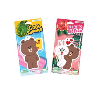 [แพ็คคู่] สุดคุ้ม LINE FRIENDS แผ่นน้ำหอมปรับอากาศ (1แถม1)