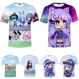 เสื้อยืดลําลอง พิมพ์ลายการ์ตูน Gacha Life น่ารัก แฟชั่นฤดูร้อน สําหรับเด็กผู้ชาย และเด็กผู้หญิง