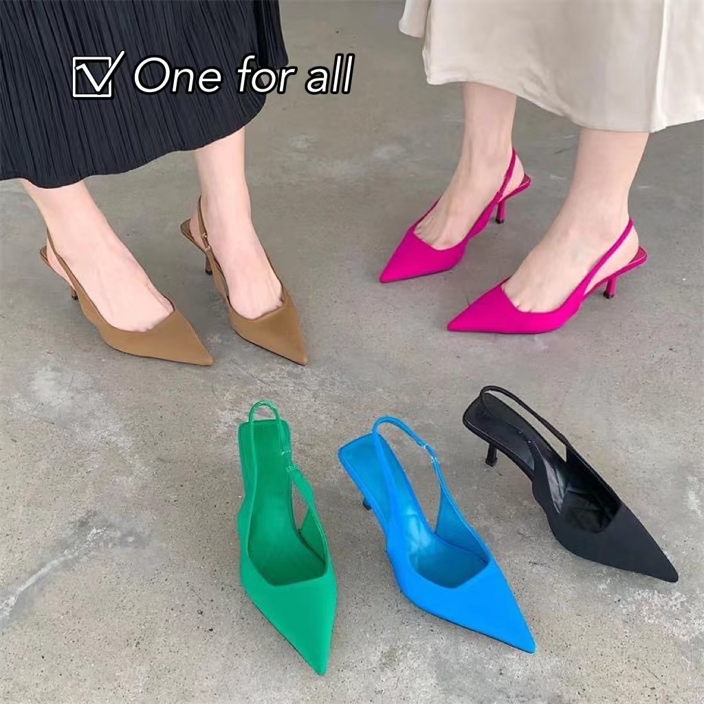 🌟 พร้อมส่ง🌟TX314 รองเท้าส้นสูง ทรงหัวแหลม สูง3นิ้ว รุ่นเสริมบุคลิกให้ดูเก๋ ช่วยให้เท้าดูเรียวสวย ดูแพงมากก