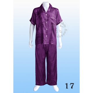 ชุดนอนผ้าแพรท่านชาย (RT17 สี Grape)