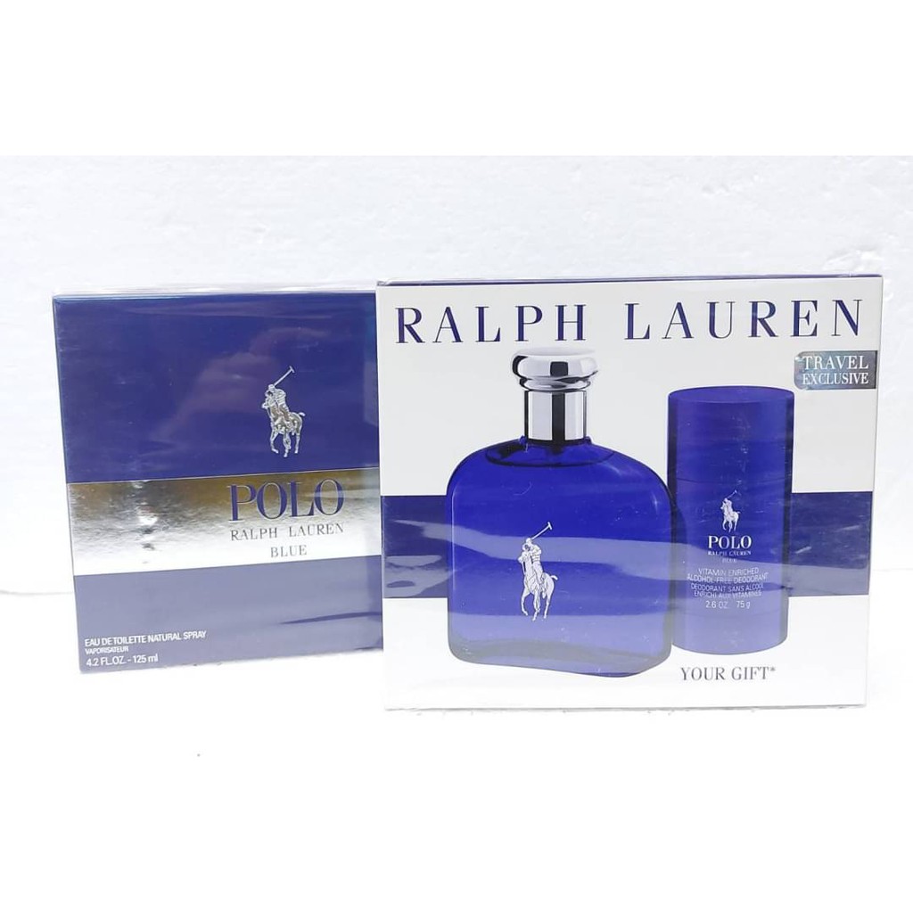 ❤Polo Ralph Lauren Travel Exclusive Blue 125ml+75g❤ . | Shopee Thailand