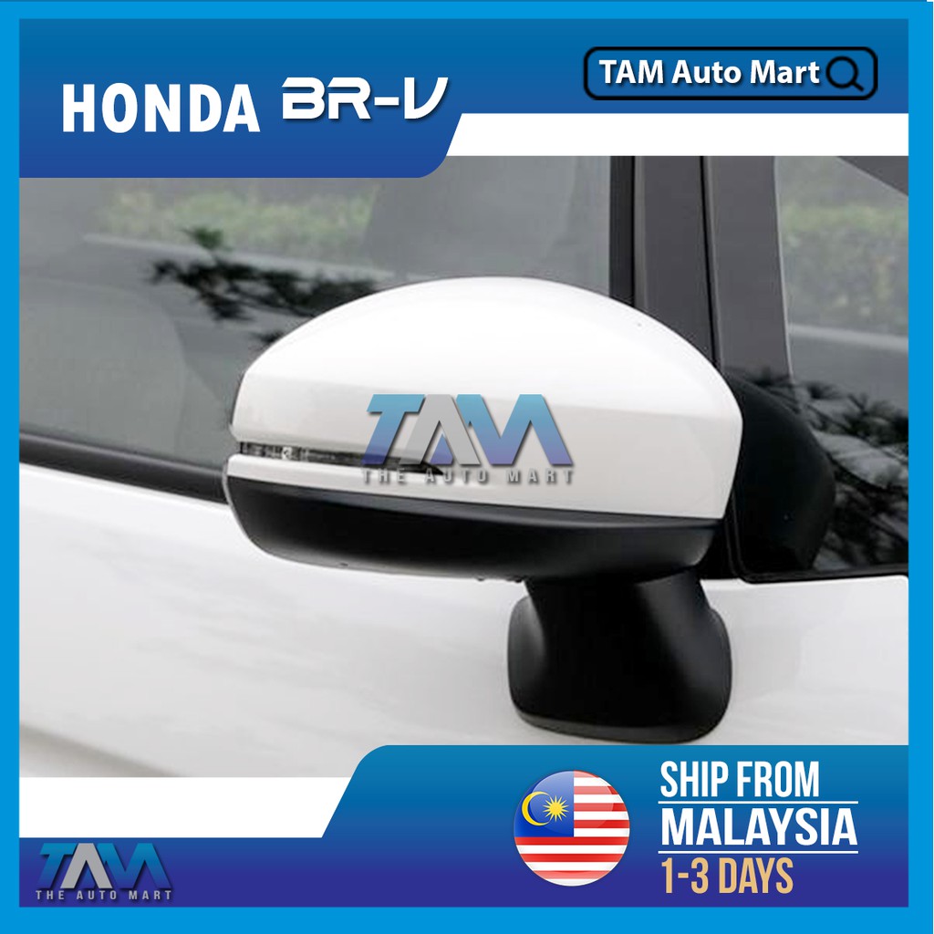 Honda BR-V กระจกมองข้างสีขาวสีดําสีเทาสัญญาณโคมไฟสําหรับ BRV 1st Gen (2016-2024) TAM Auto Mart รถ Ac