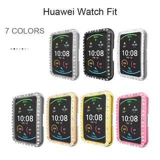 เคสนาฬิกาข้อมือประดับเพชรสําหรับ Huawei Watch Fit