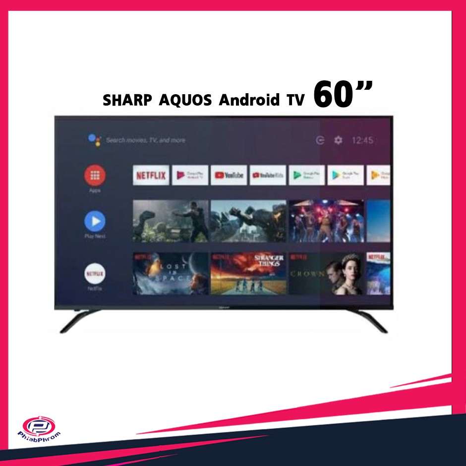 LED Smart TV 4k SHARP AQUOS Andirod TV รุ่น 4T-C60CK1X ขนาด 60"