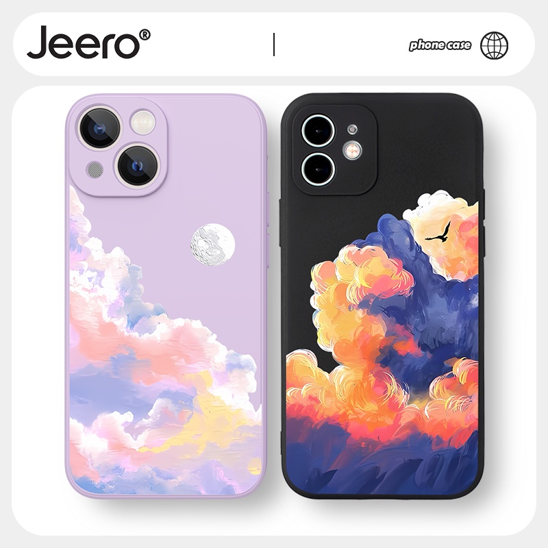 Jeero เคสคู่ เคสไอโฟน คู่รัก กันกระแทกซิลิโคนนุ่มน่ารักตลก เคสโทรศัพท์ Compatible for iPhone 16 15 14 13 12 11 Pro Max SE 2020 X XR XS 8 7 ip Plus HFF1505