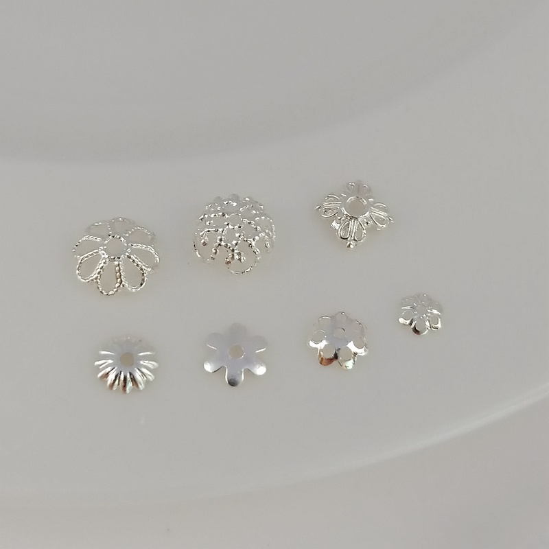 ปะเก็นลูกปัดคริสตัล รูปดอกไม้ Torus สีเงิน แฮนด์เมด diy สําหรับแยกลูกปัด หมวก สร้อยข้อมือ