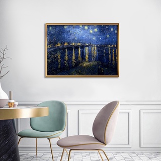 【TokTik Hot Style】ภาพวาด Van Gogh Starry Night สําหรับตกแต่งบ้าน ห้องนั่งเล่น