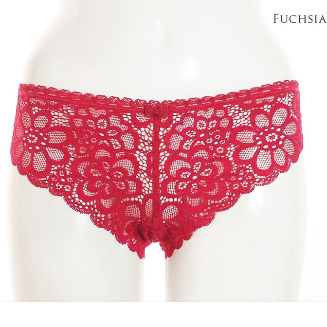 Annebra กางเกงใน ทรงบอยเลค ผ้าลูกไม้ Boyleg Panty รุ่น AU3-800 สีฟ้า, สีชมพูเข้ม