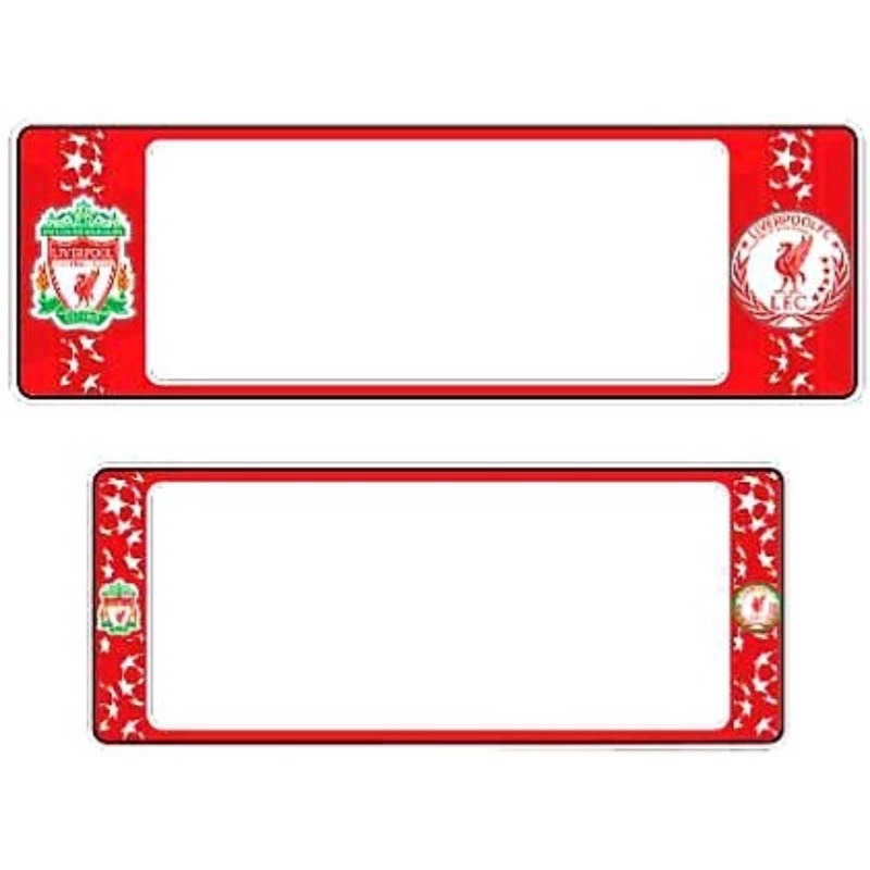 กรอบป้ายทะเบียนรถยนต์ #LIVERPOOL #ลิเวอร์พูล กันน้ำ100% รุ่น F1-99 ดำขาว