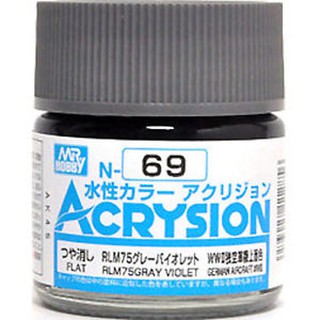 Mr.Hobby สีสูตรน้ำ Acrysion N69 RLM75 Gray Violet สีน้ำสำหรับพลาสติกโมเดล กันพลา